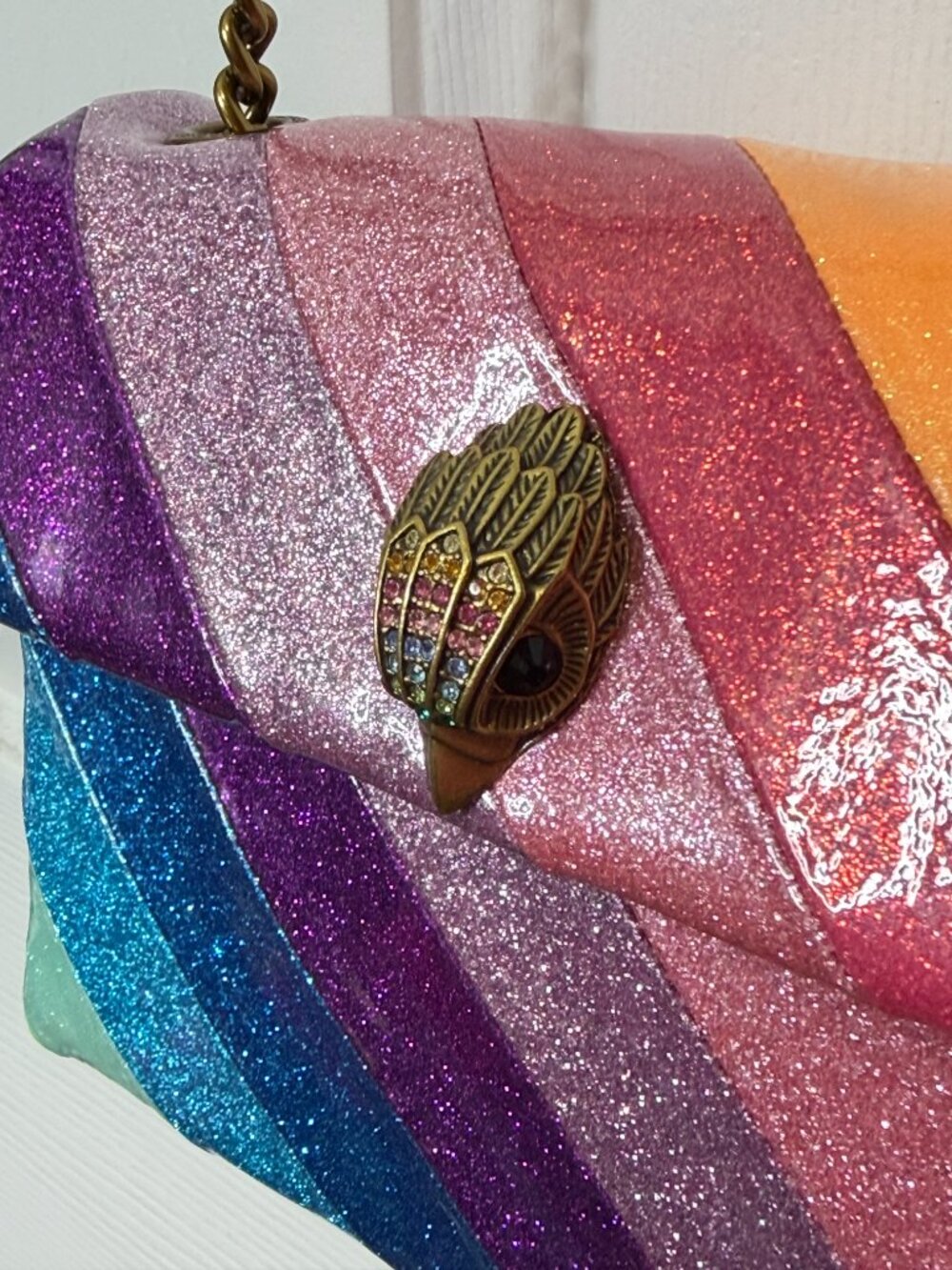 Kurt Geiger Kensington Glitter Rainbow Bag - Picture 5 of 10